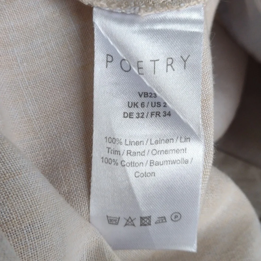 Poetry Cream Linen Shorts 2 - Picture 7 of 8
